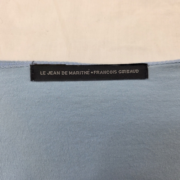 Le Jean De Marithe+Francois Girbaud Blue/Gold Stretch Top Size S?(no tag size) - Picture 7 of 11